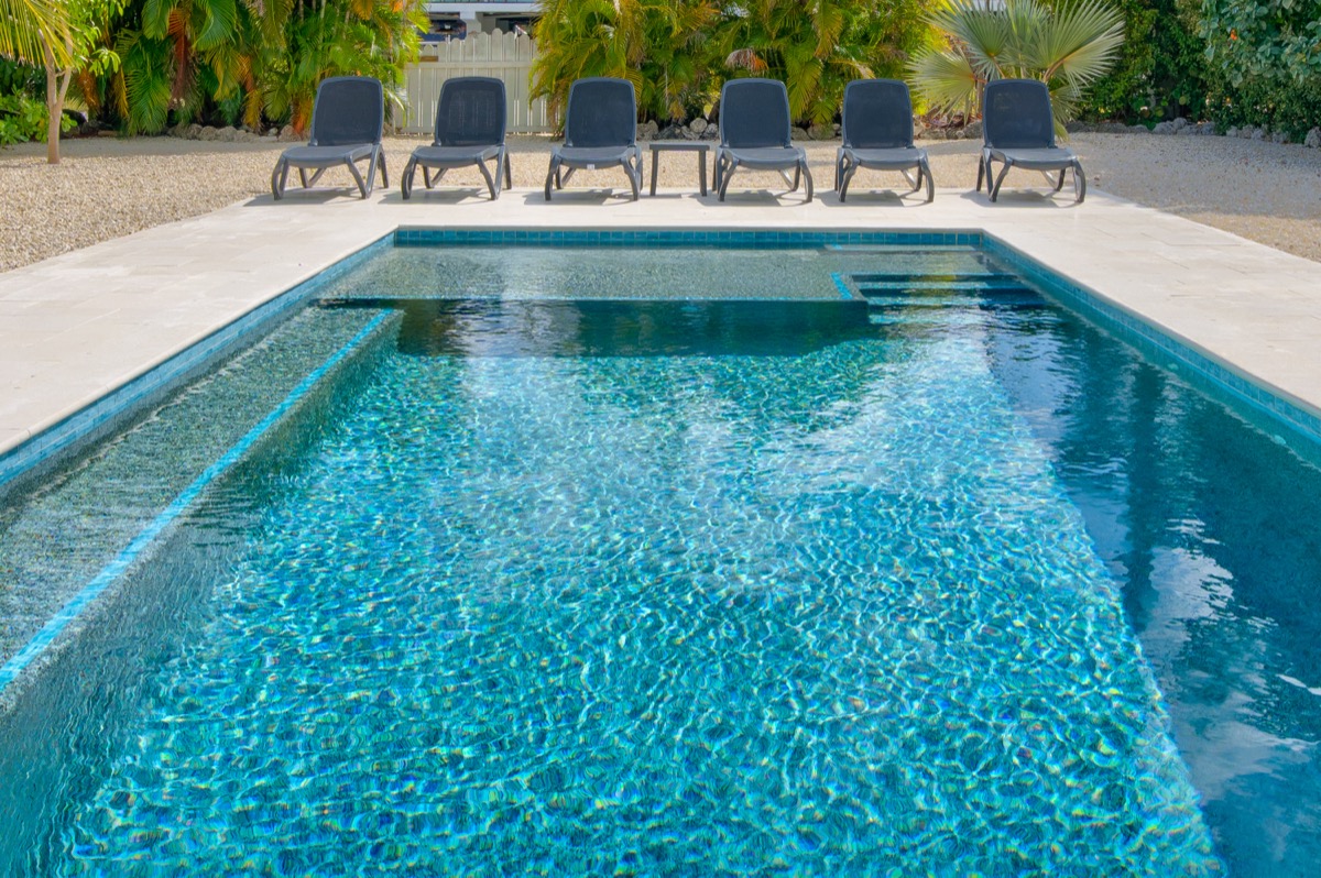 Pool with lounge chairs